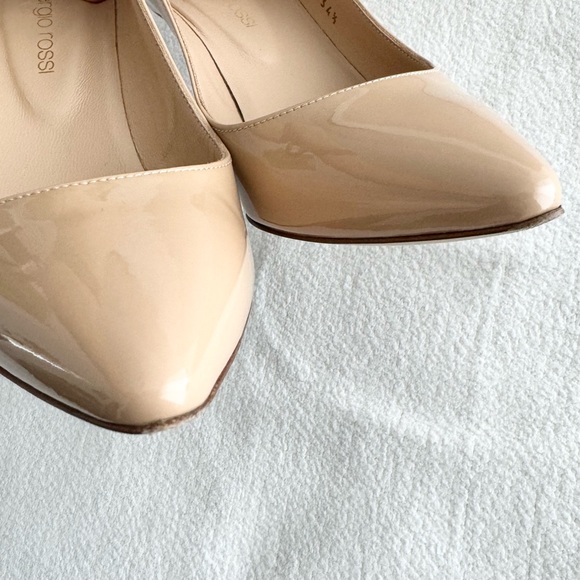 Sergio Rossi Mid-Heel Patent Calfskin Pump Blush 34.5 - Picture 8 of 15